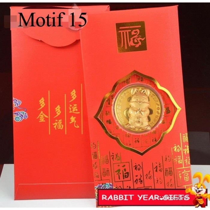 

New! PROMO IMLEK!!!!! TS Angpao Imlek Emas 2023 Kelinci Rabbit Red Pocket - ANGPAO NO.15 Limited