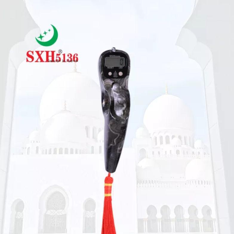 Berkualitas Tasbih Digital Alarm Bunyi Beep 100 Motif Marmer dan kayu SXH5136 ..