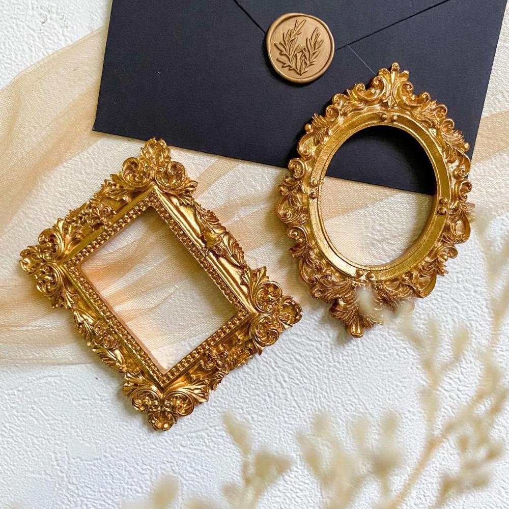 

Terlaris! Frame Gold Aesthetic | Properti Foto Vintage | Bingkai Emas | Properti Wedding Keepsake Vows Sale
