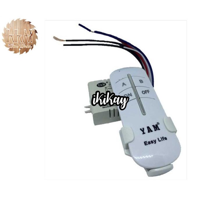 Saklar lampu rumah remot wireless untuk 2 jalur lampu