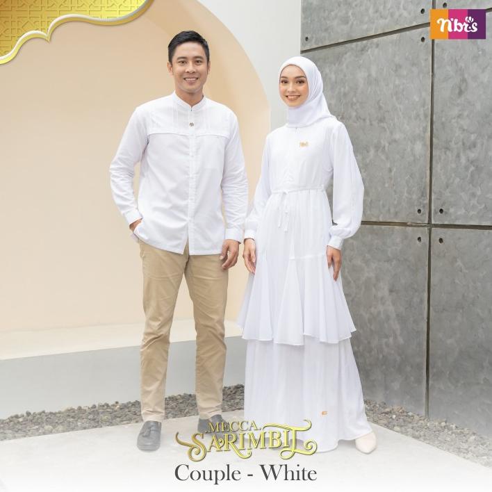 Promo Gamis Putih Nibras Mecca Promo Diskon 50% Baju Manasik Umroh Couple Keluarga Putih Tl625