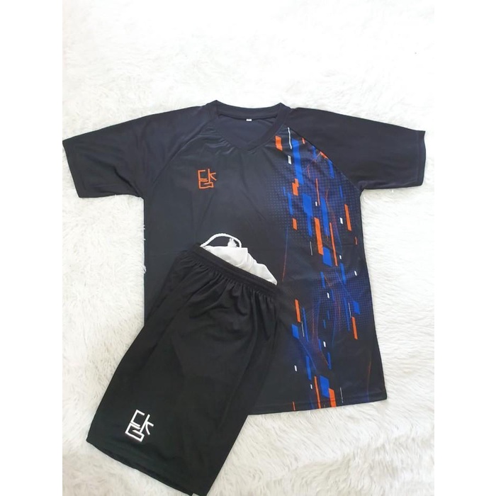 1 SET PAKAIAN OLAHRAGA PRIA 014 BAJU FUTSAL KAOS VOLI BAJU GYM JOGGING
