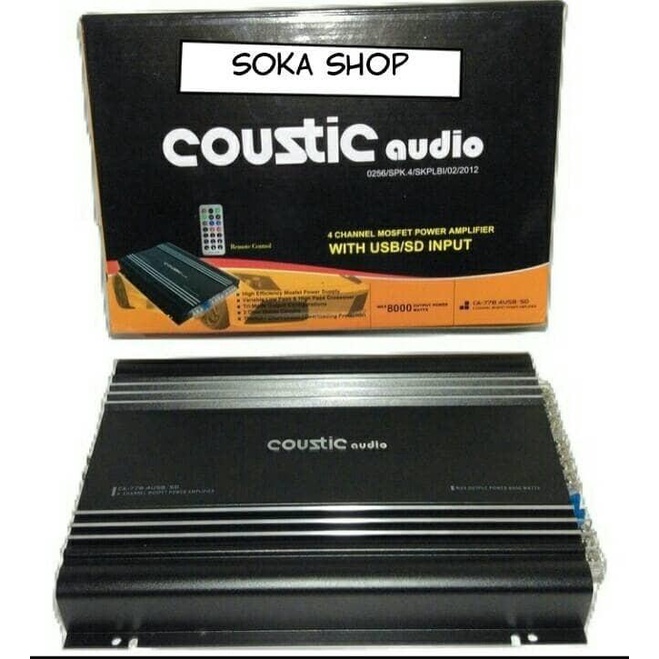 POWER AMPLIFIER COUSTIC 4 CHANNEL MOSFET WITH USB/SD INPUT