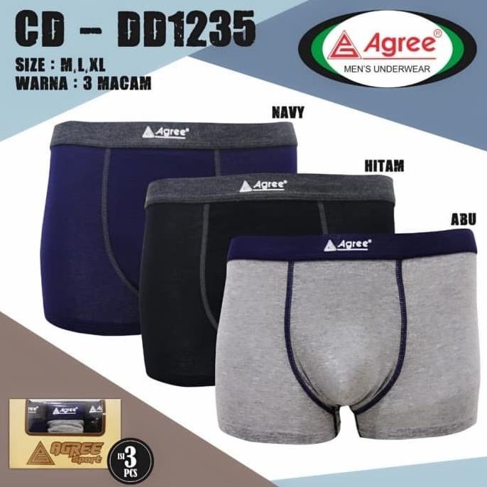 Cd Pria Boxer Agree DD1235 / Boxer Pria Dewasa Agree / Impor