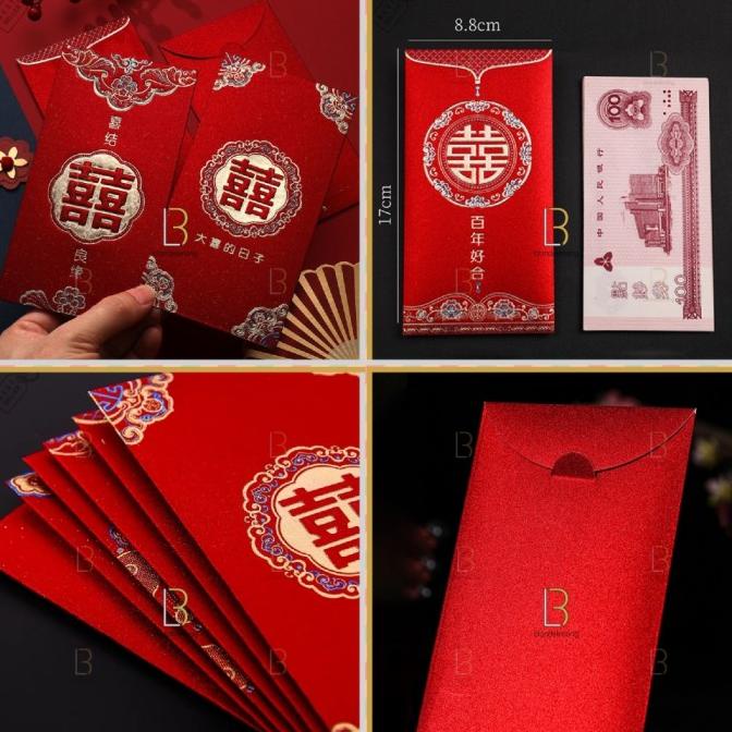 

[IMLEK] Amplop Angpao Angpau Hongbao Wedding Sangjit Shuang Xi Double Happines TERLARIS