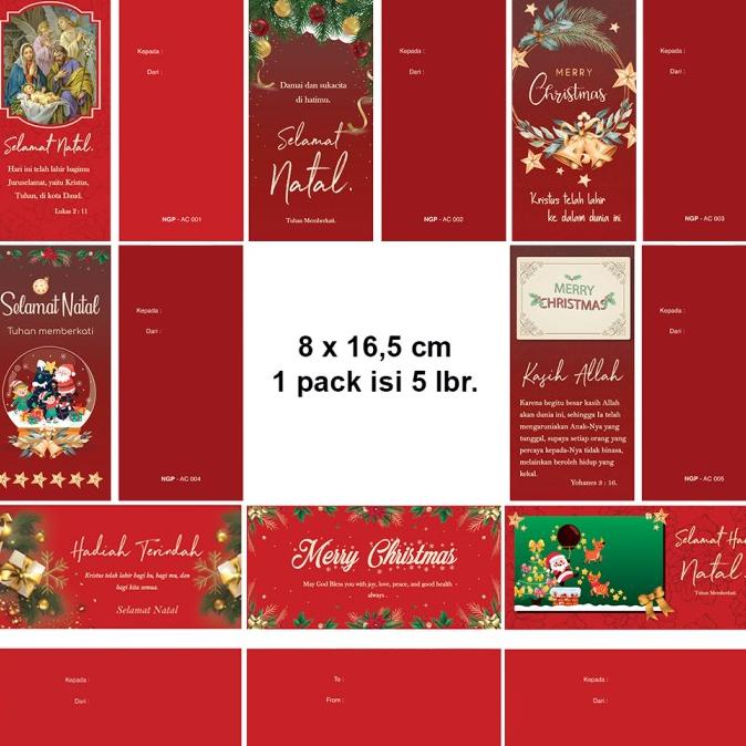 

[IMLEK] Angpao Natal isi 5 Amplop Natal Merah Motif Natal TERLARIS