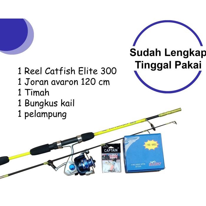 SET ALAT PANCING KOLAM IKAN JORAN FIBER SOLID&DAIDO FINO MAXS SPIN