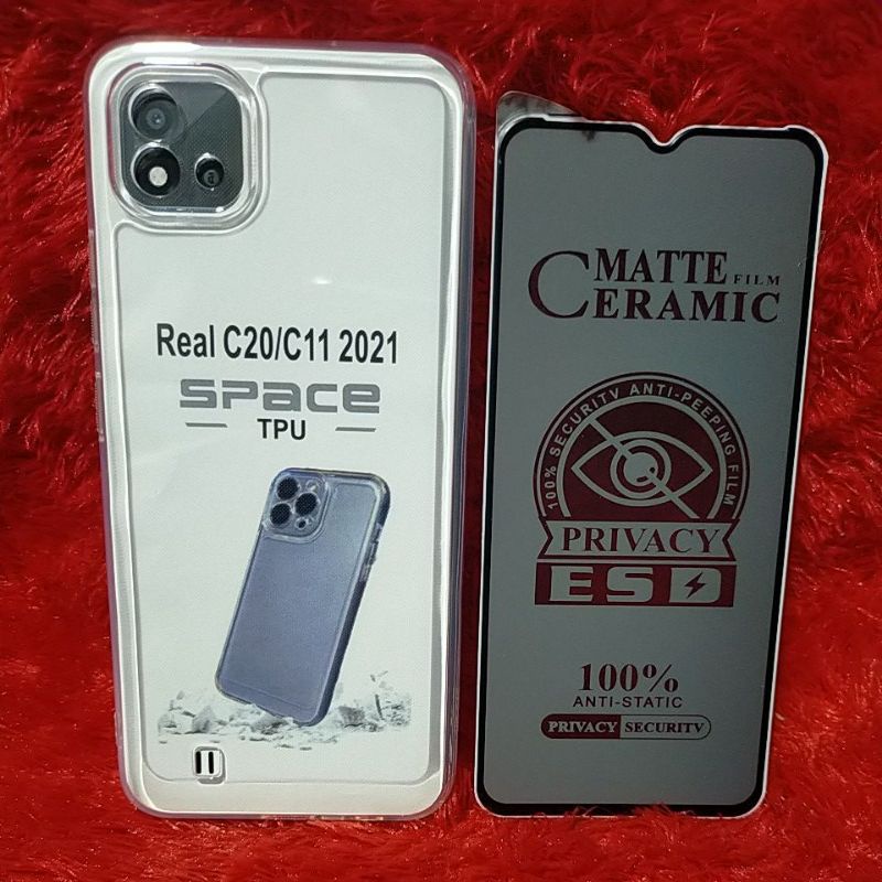Soft Case Clear Realme C20 / C11 2021 Casing Silikon Bening Transparan Pelindung Belakang Bahan Teba