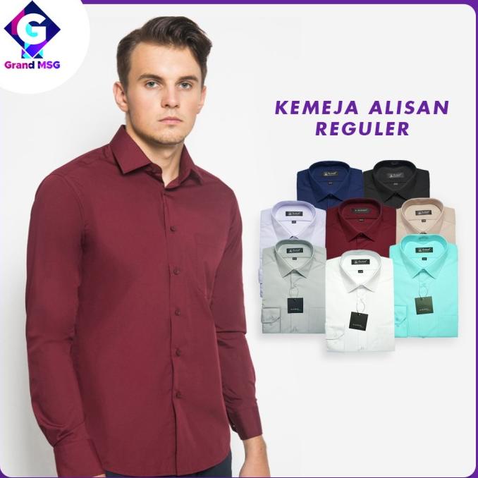 Kemeja Alisan Reguler, Kemeja Formal Pria, Kemeja Alisan Pria Kantoran Limited Edition