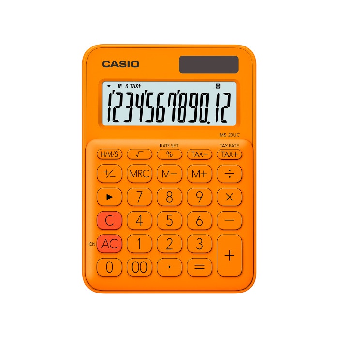 

CASIO COLORFUL CALCULATOR MS-20UC-ORANGE ORIGINAL TERBARU