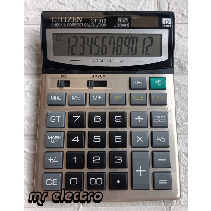 

KALKULATOR CITIZEN CT 912 - 12 DIGIT - UKURAN BESAR - HARGA GROSIR ORIGINAL TERBARU