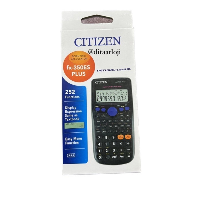 

KALKULATOR CITIZEN FX-350ES PLUS SCIENTIFIC CALCULATOR ORIGINAL TERBARU