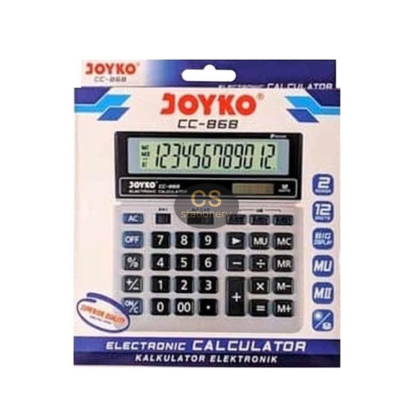 

KALKULATOR 12 DIGIT / CALCULATOR JOYKO CC-868 / CHECK CORRECT ORIGINAL TERBARU