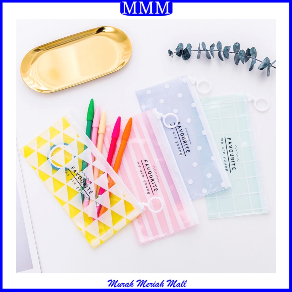 

MMM Tempat Pensil Pulpen Transparan Ziplock Karakter Serbaguna Pouch Penyimpanan Kosmetik Pouch Zipper Pencil Case Tempat Penyimpanan Alat Tulis