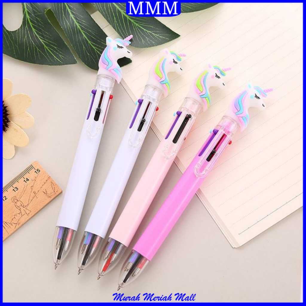 

MMM Pena Mekanik Karakter Unicorn Pulpen Karakter Unicorn 6 Warna Bolpen Motif Kuda Pony Imut Pen Mekanik Lucu