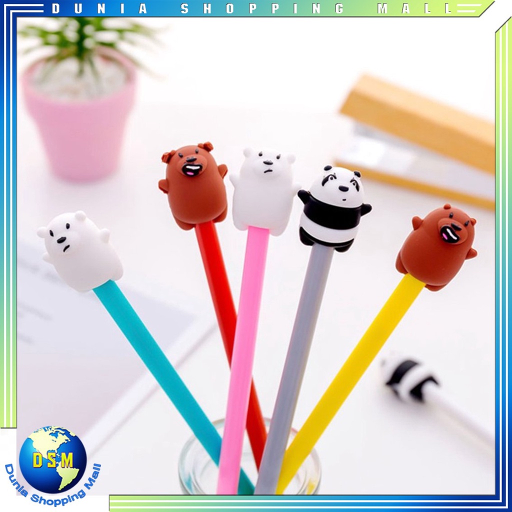 

DSM Pena Gel Karakter Bare Bear Pulpen Bears Pen Motif Karakter Beruang Lucu Stationary Alat Tulis Sekolah Kantor ATK Murah