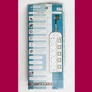 UTICON STOP KONTAK 5 LB + PENGAMAN+ SAKLAR TERSENDIRI + KABEL