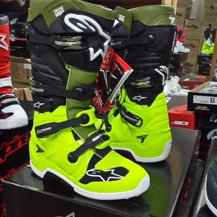 NEW SEPATU BOOTS CROSS ALPINESTAR TECH 7 2018 ORIGINAL TERBARU