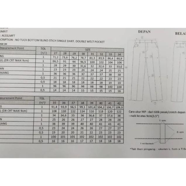 Celana Panjang Alisan Formal Slimfit Hitam Celana Bahan Celana Kerja
