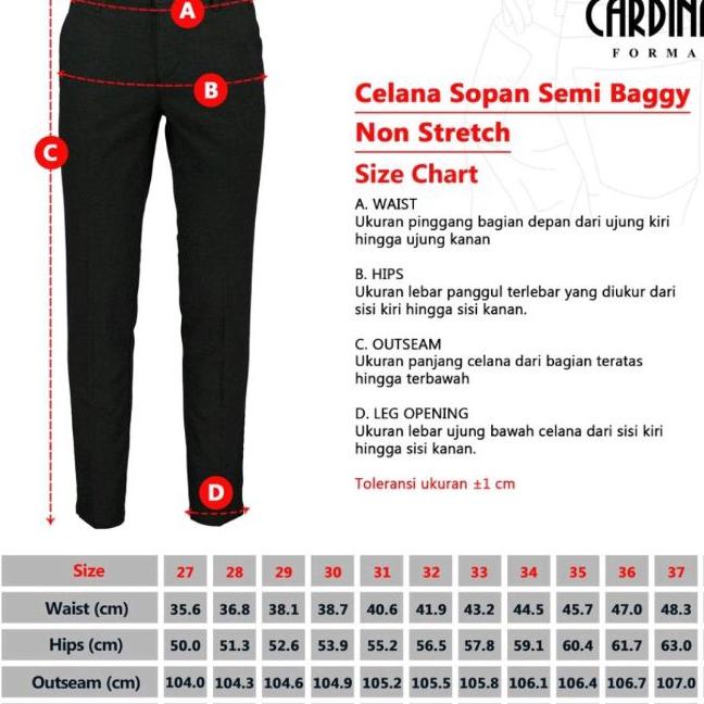 Cuci Gudang Cardinal Formal Celana Kerja Pria Standar Sebaggy /Celana Cardinal Formal Rempel Sebaggy