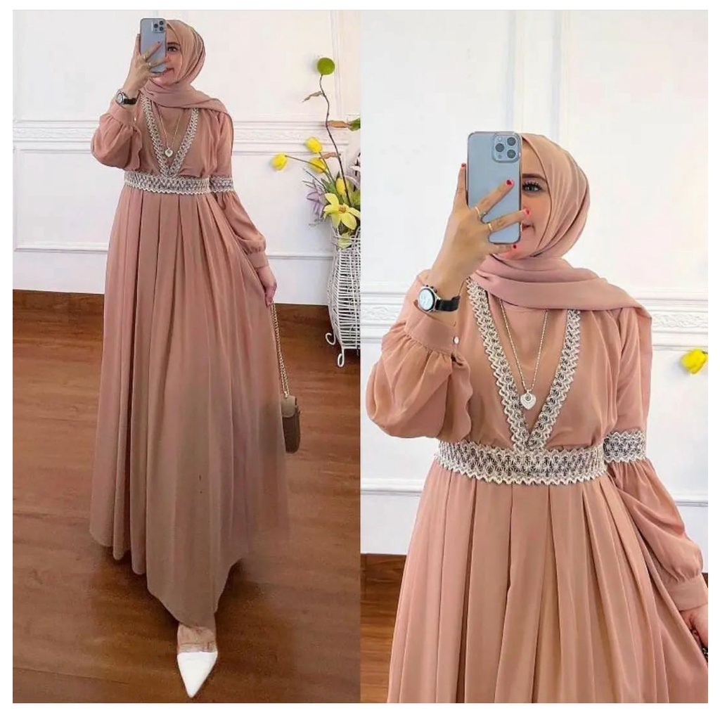 Bju Muslim Remaja Elegan Baju Perempuan Dewasa Games Casual Pesta Baju Lebaran Dress Jumbo Premium I