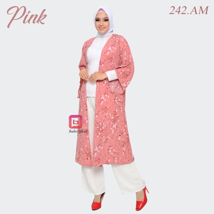 BISA COD - CARDIGAN OUTER MONALISA LENGAN PANJANG MOTIF BUNGA OUTWEAR MUSLIMAH