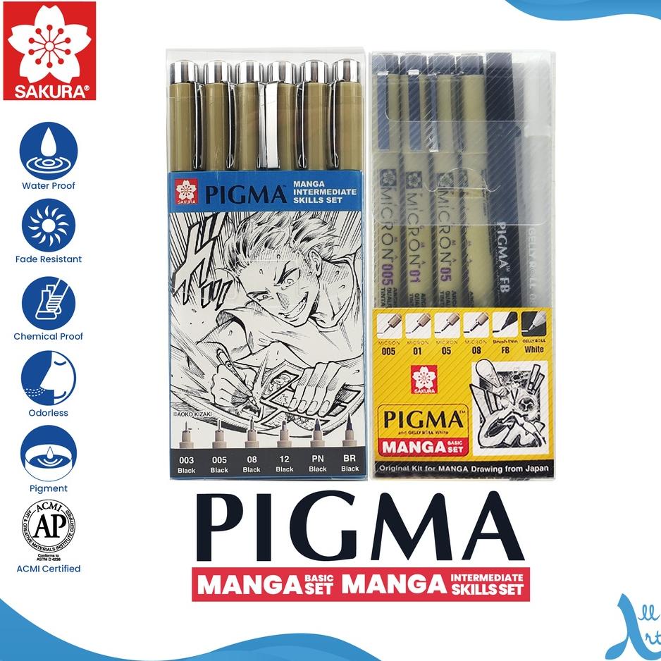 

Drawing Sakura Pigma Cron Manga Basic & Intermediate Set Pul Gambar
