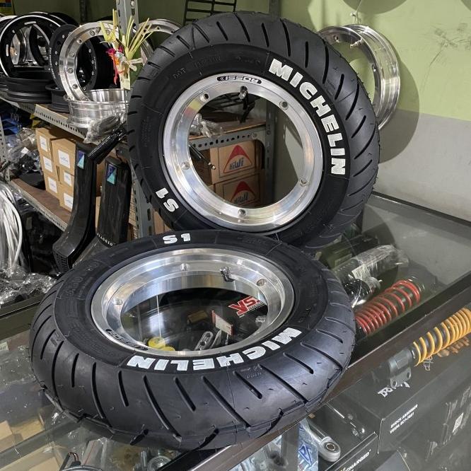 Velg Tubeless Vrossi Ban Michelin S1 3.50-10 Vespa Largeframe