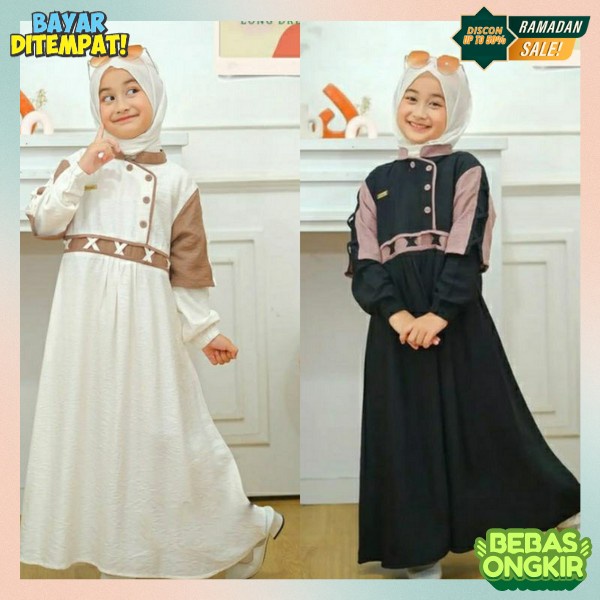 Pakean Sar'I Terbaru Pakaian Dress Maxy Tanggung Muslimah Busana Santai Sehari Hari Gamia Ansk Modis