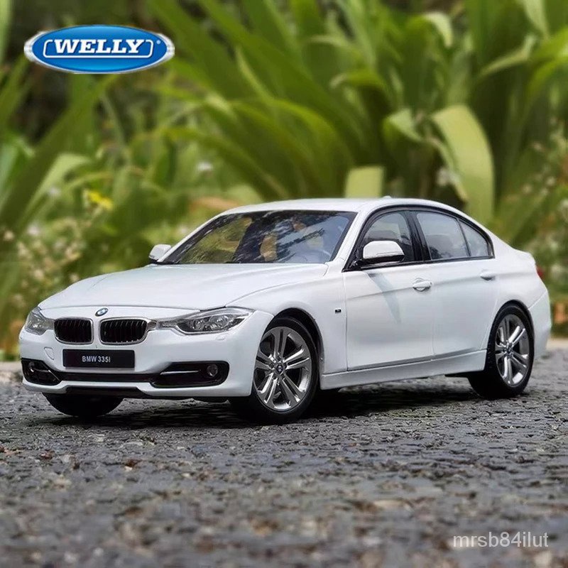 Welly Model Mobil Mainan Anak-anak, 1:24 BMW 335I Paduan Model Diecast & Mainan Kendaraan Logam Kole