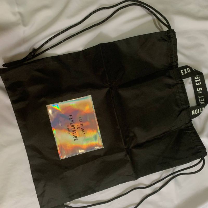 OFFICIAL EXO JAPAN GOODS DRAWSTRING BACPACK / BAG EXOPLANET #5 EXPLORATION TAS SERUT EXO
