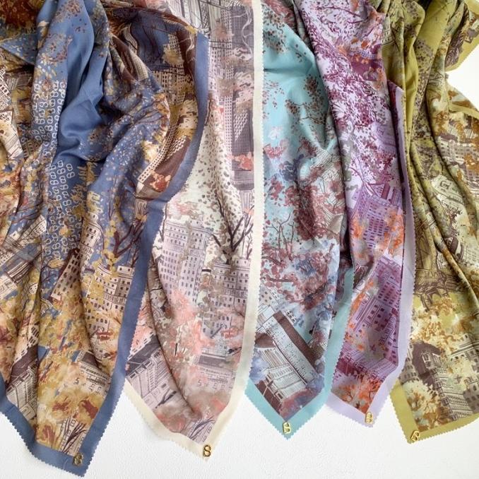 Hijab Voal Premium kW BS plat B besi buttonscarves Embos Buttonscarves