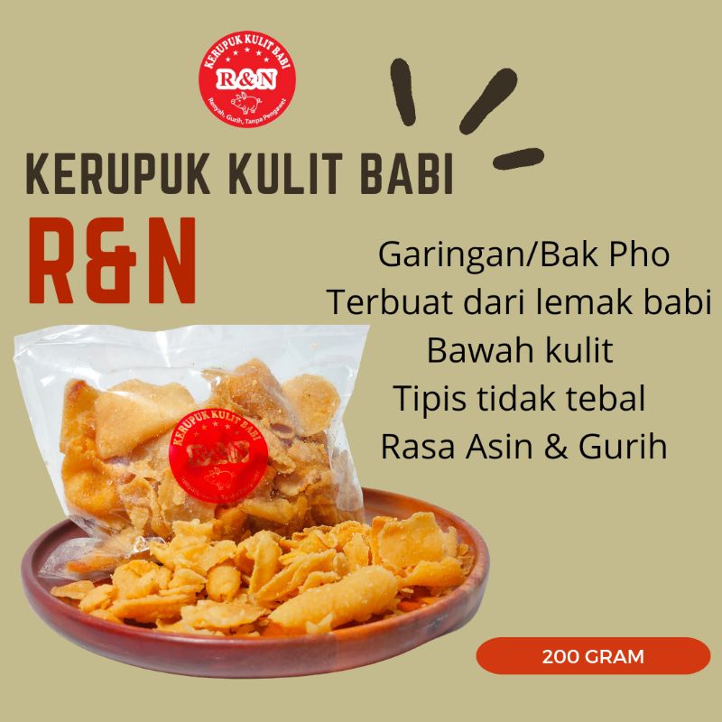 

GARINGAN BABI R&N LEMAK BABI GORENG BAK YU PHO GARBA ISI BERSIH 200GRAM