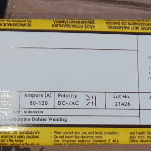 Open DS] Kawat Las Bohler 316L 3,2