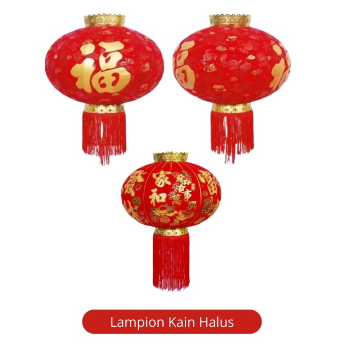 *#*#*#] Lampion Hiasan Imlek Lampion Kain Halus Buludru Lampion Dekorasi Imlek