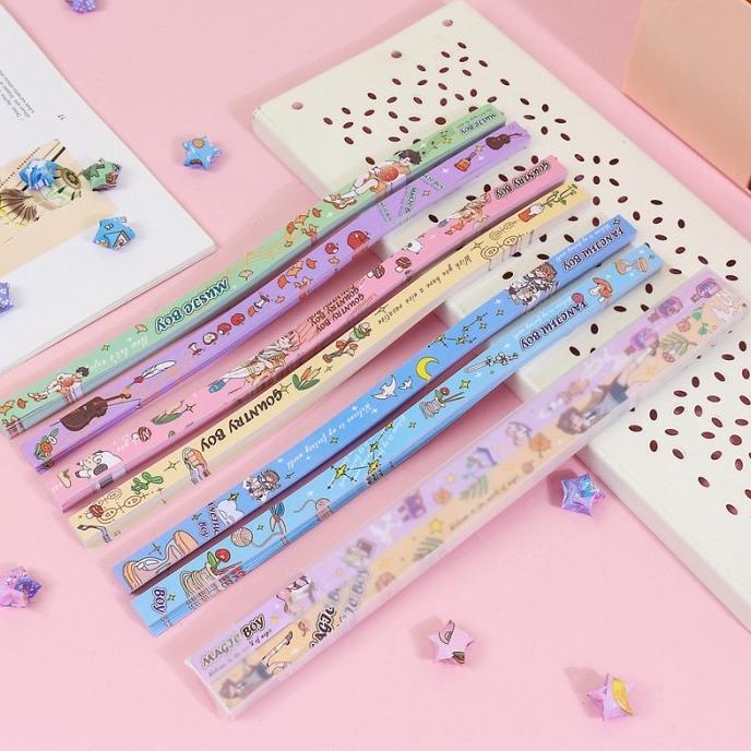 

Lucky Star Origami Paper Kertas Panjang Buat Bintang Wishing Kawaii