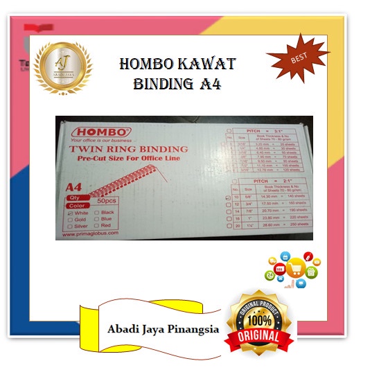 

HOMBO SPIRAL KAWAT A4 1DUS ISI 100