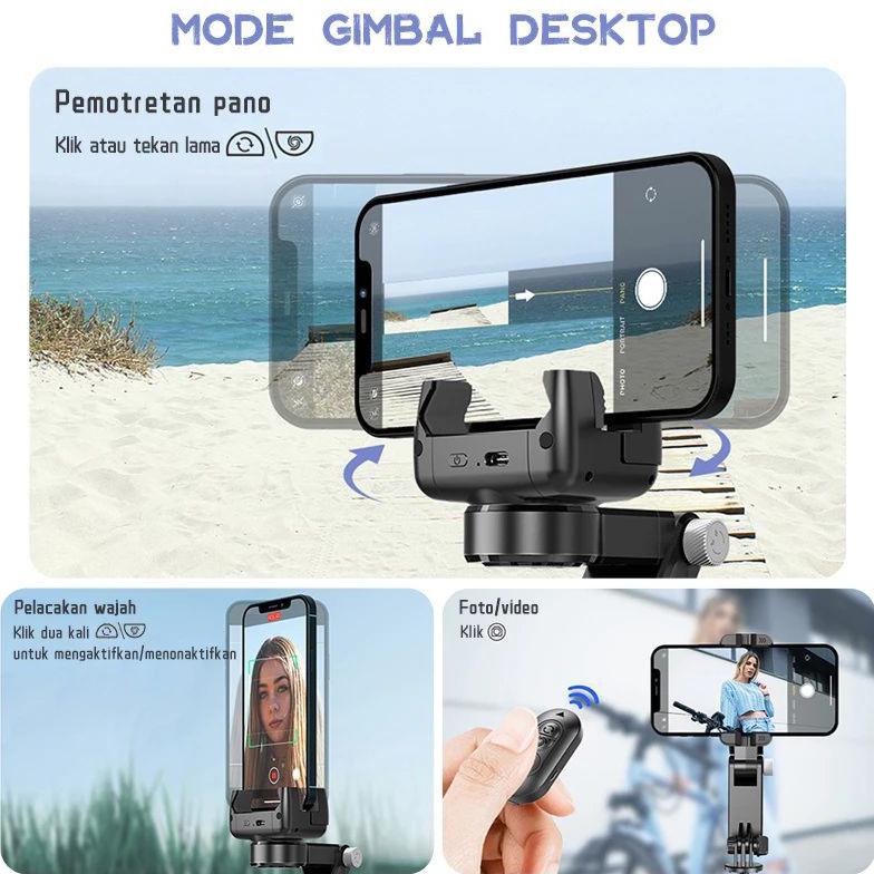 New Arrival Dl Q18 Gimbal Stabilizer Handphone Gimbal Stabilizer Tongsis Bluetooth New 2024