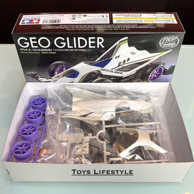 Mainan Rakit Mobil Tamiya Mini 4WD - Geo Glider (ORIGINAL)