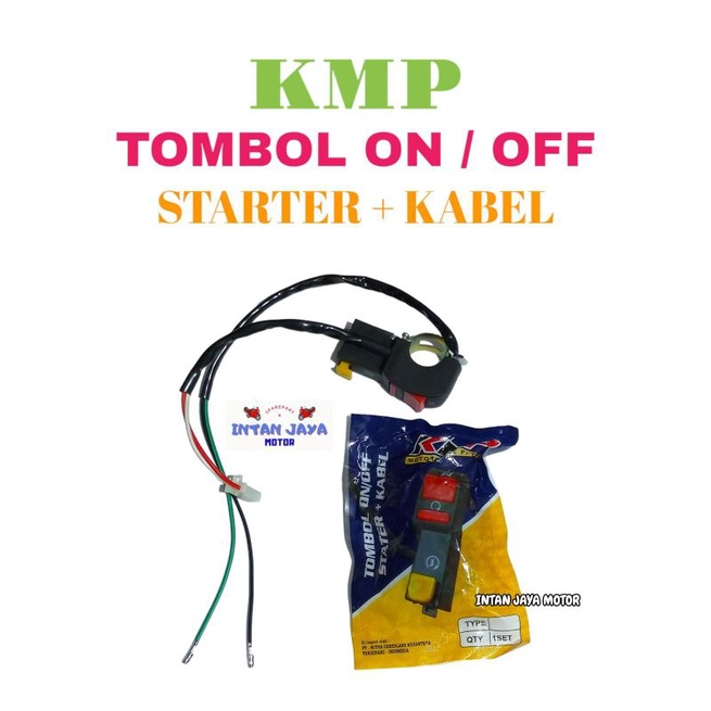 KMP TOMBOL ON OFF STARTER KABEL UNIVERSAL TOMBOL ON / OFF MURAH TOMBOL ON MOTOR TOMBOL OFF MOTOR MUR