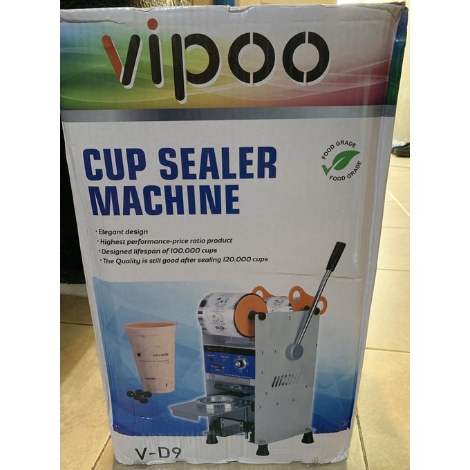 Cup Sealer Vipoo Machine V-D9 Ukuran 12Oz Sampai 22Oz