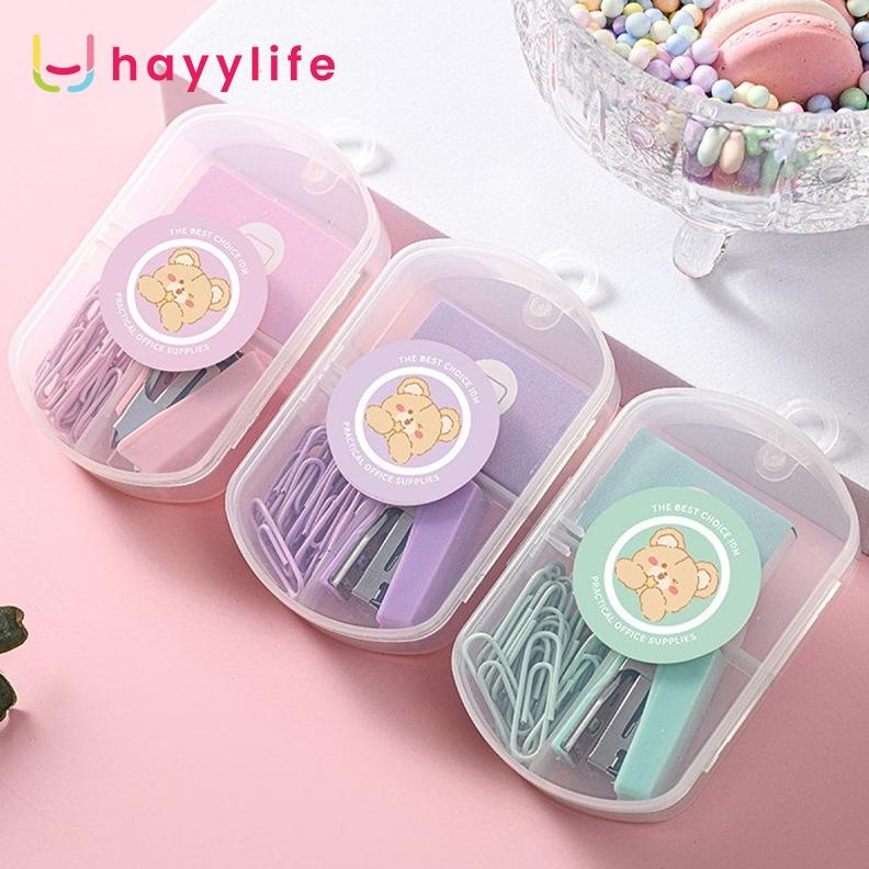 

Trend Produk Hayylife Mini Set Stapler Set 3 In 1 Staples ,Cute Stapler + Klip Kertas - Stapler Model Macaroon, Sekolah/Kantor Hl-Aib727
