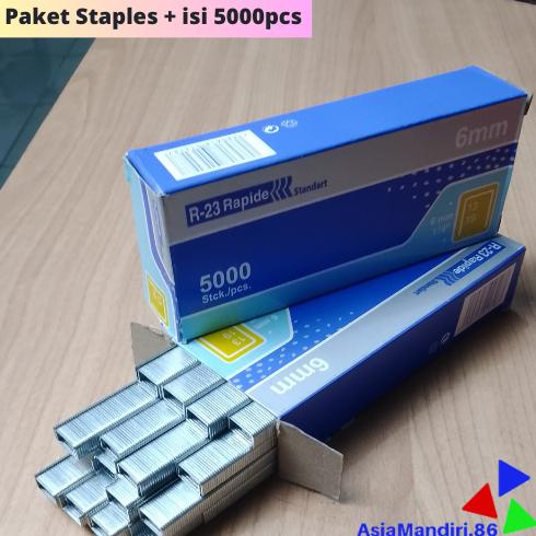 

Diskon Hari Ini Staples Tembak R23 Paket + Isi 5000Pcs Gun Tacker Stapler Staples Perekat Powerfull Yukido