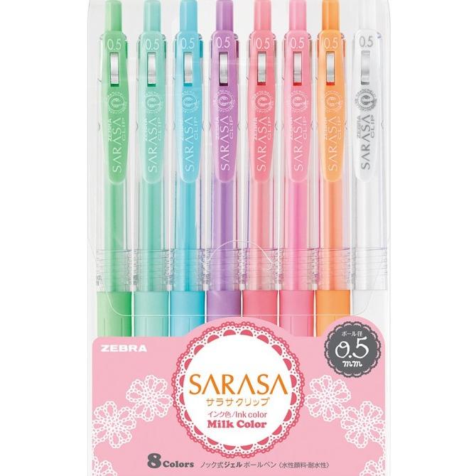 

Zebra Sarasa Milk Color Pen Set 8 Milk Colors