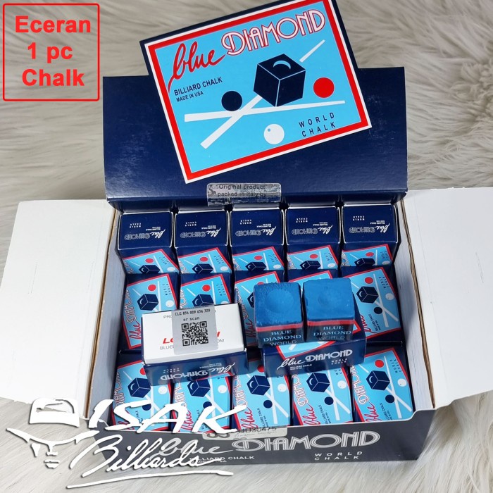 

LONGONI BLUE DIAMOND CHALK - ECERAN 1 PC ORIGINAL KAPUR BILLIARD ASLI