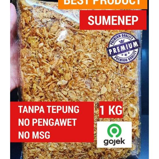 1Kg Bawang Goreng Sumenep 1Kg Sumenep Tanpa Tepung - Bawang Merah Goreng