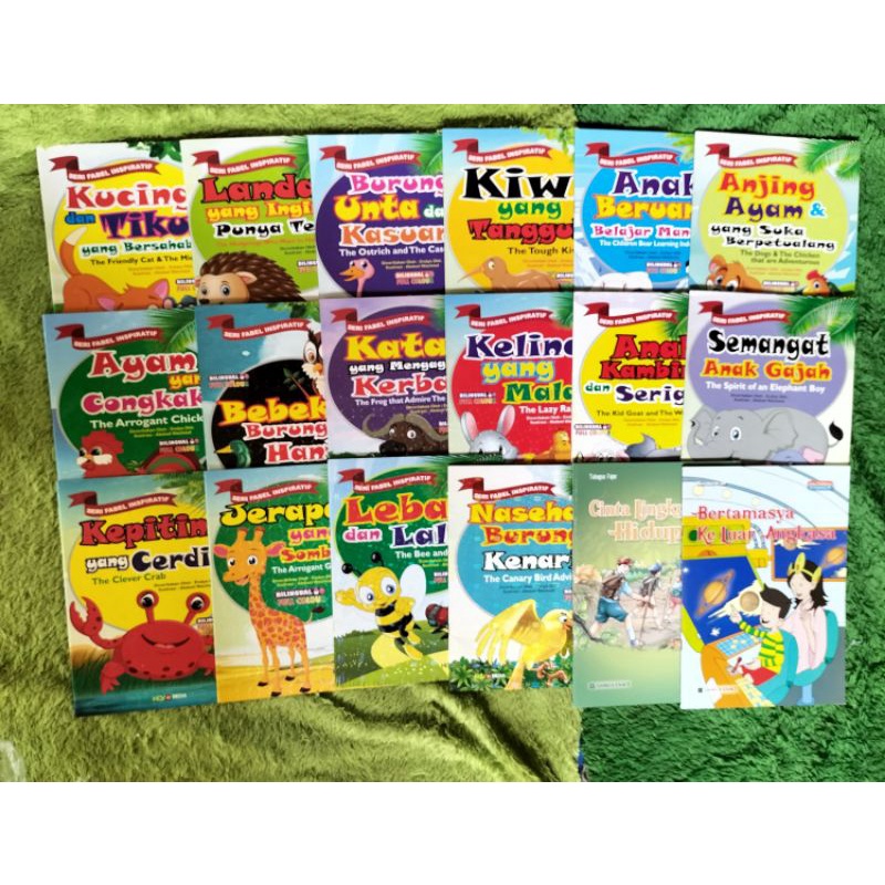BUKU CERITA ANAK DAN DONGENG BINATANG LANDAK INGIN PUNYA TEMAN KUCING DAN TIKUS BURUNG UNTA KIWI ANA
