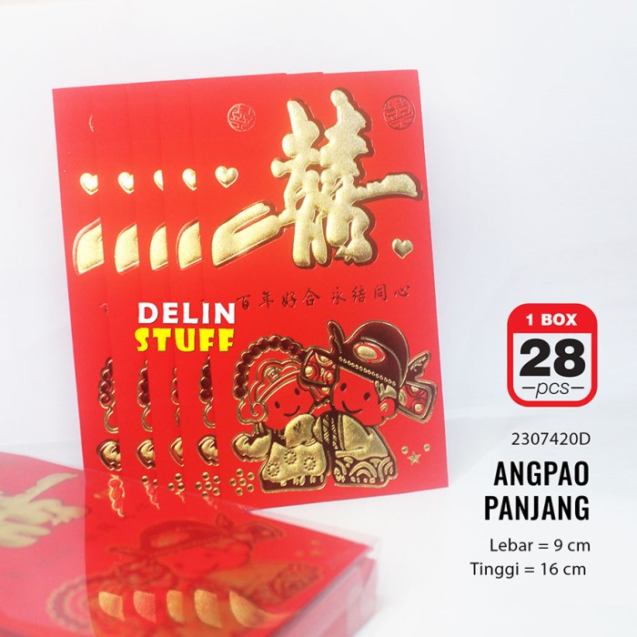 

Silahkan Order] Angpao Wedding / Angpao Shuang Xi / Angpao Panjang isi 28 pcs