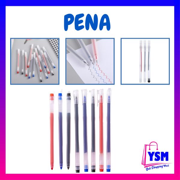 

YSM Pulpel Gel 0.5mm Bolpoin Pena Pulpen Tinta Gel Cair Pena Transparant Pen Gel