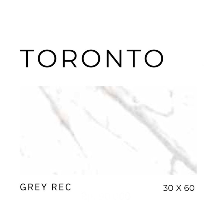 Keramik Glossy Motif Marbel Putih Abu Toronto Grey/Grey Decor/Grey Emb Ukuran 30x60 by Platinum/Kera
